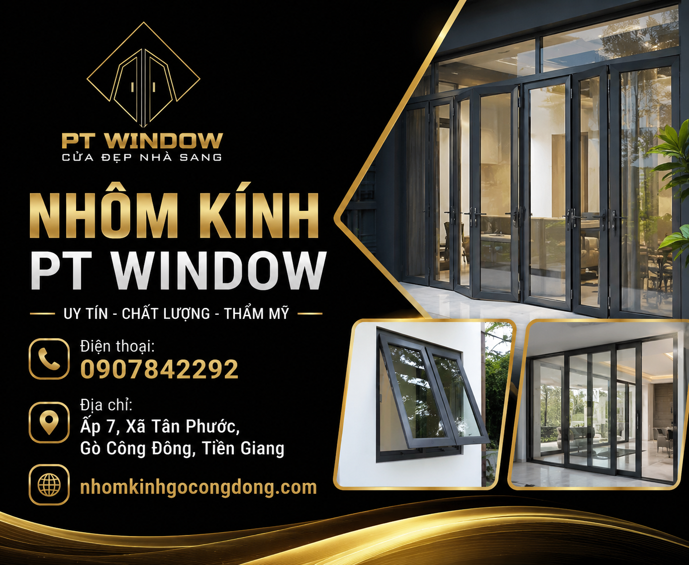 làm cửa nhôm kính uy tín tại Gò Công
